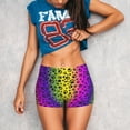 thumbnail image 3 of Haiem Animal Paw Rainbow No Front Seam Biker Shorts for Women Yoga Workout Gym Bike Shorts with Tummy Control Moisture-Wicking-XX-Large, 3 of 9