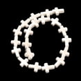 thumbnail image 3 of Handmade Porcelain Beads Pearlized Cross Floral White 16~17x13~13.5x5.5mm Hole: 1.4mm about 20pcs/strand 13.39 inch(34cm), 3 of 5