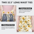 thumbnail image 6 of Beige Yellow Flower Pattern Apron-Garden Aprons for Women with Pockets-Cotton Linen Waterproof Kitchen Cooking Gardening Aprons Adjustable for Kitchen,Cooking,BBQ and Salon 33x27 Inch, 6 of 7
