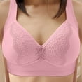 thumbnail image 3 of Aayomet Bras for Women Plus Size Size Non Steel Rim Adjustable Folding Top Breathable Collar Bra (Rose Gold, 42), 3 of 4