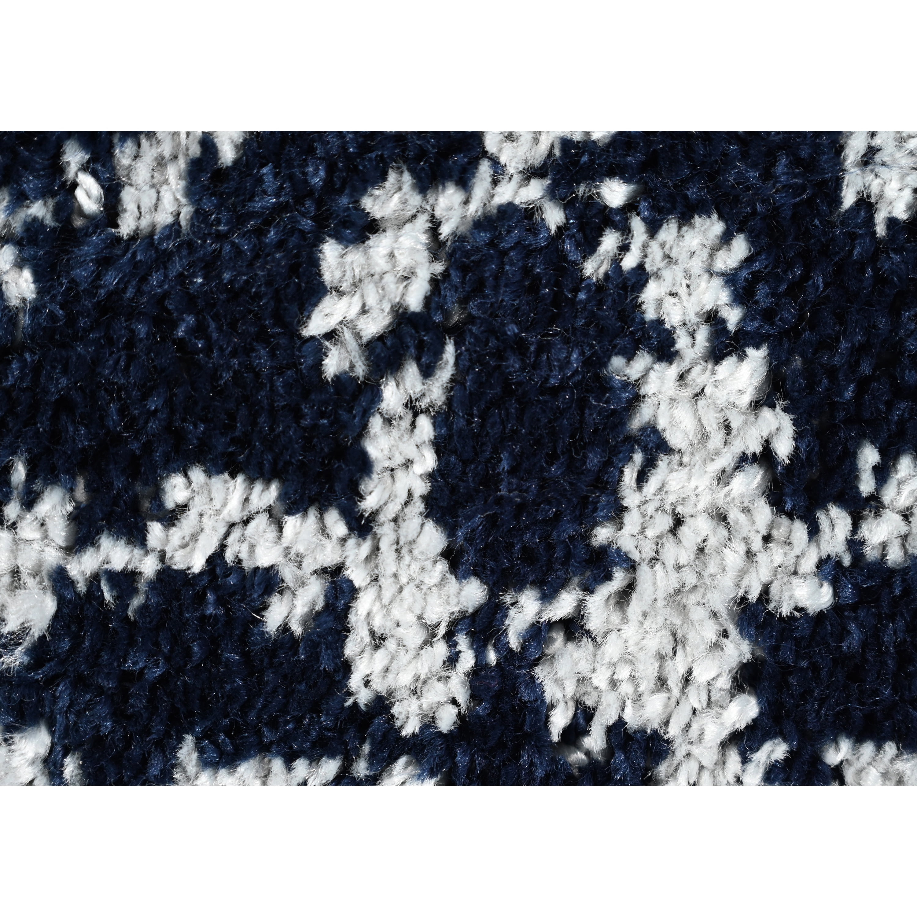 Garland Rug Denali Polypropylene Navy/Silver Indoor Runner Rug, 2' x 7'