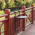 thumbnail image 6 of Indoor and Outdoor Rattan Decorative Plastic Foldable Balcony Table, Black, 6 of 8