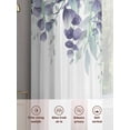 thumbnail image 7 of Teal Purple Botanical Semi Sheer Curtains 72 Inch Length 2 Panels Set, Eucalyptus Leaves Watercolor Spring Sheer Kitchen Curtain Privacy Voile Window Curtain for Living Room Bedroom Rod Pocket Drapes, 7 of 7