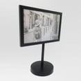 thumbnail image 2 of 4" x 6" Modern Standing Single Picture Frame Black Metal, Tabletop Display, Glass Glazing, 2 of 5