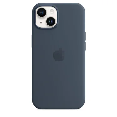 For iPhone 14 liquid Silicone Phone Case with Magsafe-Storm Blue