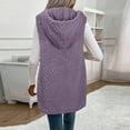 thumbnail image 6 of Fashion Women Solid Color Vest Sleeveless Open Front Long Cardigan Plus Size Flannel Coat Winter Warm Fuzzy Coat with Pockets Sleeveless Fleece Jacket Long Warm Winter Coat Outerwear, 6 of 8