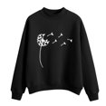 thumbnail image 1 of CEHVOM Femmes Mode Décontractée Imprimé Col Rond Ample Manches Longues Hauts Courts Blouse Chandails Sans Capuche Liquidation, 1 of 5