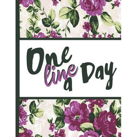 Best Mom Ever : One Line a Day Beautiful Purple Foral Blossom Pattern Composition Notebook Lightly Lined Pages Daily Journal Blank Diary Notepad 8.5x11 Inspirational Gifts for Woman Nature Lovers Gentle