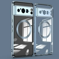 TECH CIRCLE Case for Google Pixel 8 Pro with Wireless Charging,Hybrid Magnetic Ultra Slim Transparent Hard Case Anti-Yellow Shockproof Clear Shell for Google Pixel 8 Pro 6.7" 2023,Blue