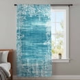 thumbnail image 3 of Teal Coastal Sheer Curtains 63 Inches Long, Summer Ocean Sea Ombre Starfish Corals Light Filering Curtains, Breathable Simi Curtain Privacy Drapes for Living Room Bedroom Lightweight Window Treatment, 3 of 6