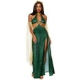 thumbnail image 5 of FYEGRE Greek Mythology Elegant Women's Dress for Enchanting Halloween Party Outfit and Themed Events Green M, 5 of 6