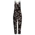 thumbnail image 4 of Dyegold Jumpsuits for Women Casual, Jumpsuits for Women 2023 Floral Print Casual Summer Wide Leg Trousers Long Pants Sleeveless ​V-Neck ​Overalls Rompers, 4 of 5