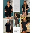thumbnail image 6 of Bsubseach Short Sleeve Beach Coverup Women's Hooded Swimsuit Cover Up Button Down Shirt Dress, 6 of 6