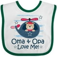 thumbnail image 3 of Inktastic Oma and Opa Love Me Grandson Boys Baby Bib, 3 of 4