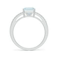 thumbnail image 2 of Angara Natural 1.35 Ct. Aquamarine with Diamond Classic Ring in 14K White Gold for Women (Ring Size: 12), 2 of 9