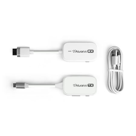 Aluratek - Streamcast Mobile Wireless USB-C to HDMI Transmitter and Receiver - White