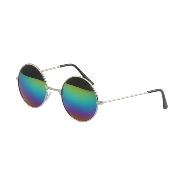 WRITWAA Sunglasses Round Retro Sunglasses Silver Scratch Resistant 1Pack
