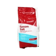 LEADER Epsom Salt Soaking Aid, Magnesium Sulfate Saline Laxative, Ideal for Relaxation, Muscle Recovery, Resealable Bag, 1 lb
