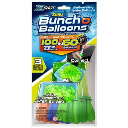 Bunch O Balloons 100 Rapid-Filling Self-Sealing Water Balloons (3 Pack) by (Best Way To Tie Water Balloons)