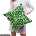 thumbnail image 5 of Abstract Fabric by the Yard, Vintage Style Triangles Geometric Tribal Symmetrical Art Natural Tones, Decorative Upholstery Fabric for Sofas and Home Accents, Green Avocado Green by Ambesonne, 5 of 5