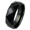 thumbnail image 4 of Tungsten Rings for Men Wedding Bands for Him 6mm Black Multi-Faceted, 4 of 7
