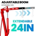 thumbnail image 3 of 4400 LBS Engine Hoist, Heavy Duty Alloy Steel Hydraulic Cherry Picker Engine Hoist with Hydraulic Ram Jack 4 Steel Casters, Ease of Assembly Engine Lift for Workshop Warehouse Garage, 3 of 9