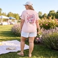 thumbnail image 5 of Domzest Women Breast Cancer Awareness Tie Dye T Shirt Short Sleeve Round Neck Casual Graphic Tee Pink Ribbon Support Survivor Gift Summer Top Light pink S, 5 of 6