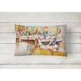 thumbnail image 2 of Carolines Treasures JMK1042PW1216 Sailboat  with Pelican Golden Days Canvas Fabric Decorative Pillow  12H x16W, 2 of 3