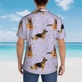 thumbnail image 4 of Fuzoiu German Shepherd Dog Print Hawaiian Shirt for Men, Summer Beach Casual Short Sleeve Button Down Shirts, Men’s Beach Summer Shirts with Pocket,Medium, 4 of 7
