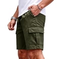 thumbnail image 4 of Lightweight Cargo Shorts for Men Relaxed fit Elastic Waist Athletic Shorts Stretchy Summer Casual Shorts with Pockets, XL, 4 of 8