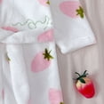 thumbnail image 7 of Pandaie Kids All‑Over Print Fleece Tie Hooded Bath Robe Boys Girls Bathrobes 4T 5T 6T 7T Plush Soft Coral Sleepwear White,3-4Years, 7 of 7