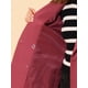 thumbnail image 5 of Abrigo de trench de longitud media con cinturón y doble botonadura para mujer Inspire Chic, talla XL, color rojo sandía, 5 of 7