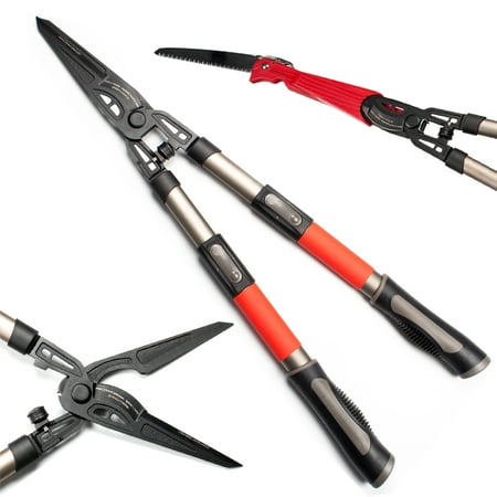 Hedge Tree Roamwild Multi-Cutter | 3 Garden Tools in 1 | Hedge Shears, Bypass Loppers & Long Reach Pruning Saw | Features Extendable Telescopic Handles ()