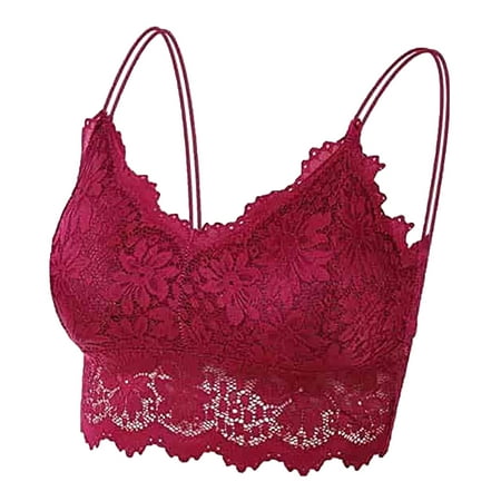 

Youmylove Women Sexy Bra Top Solid Vest Lace Seamless Breathable Push Up Top Underwear Comfort Underwear