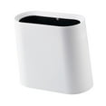 thumbnail image 4 of Esquirla Slim Trash Can Dustbin Garbage Can Rubbish Bin Waste Basket Simple Wastebasket Narrow Garbage Bin for Bedroom Kitchen Toilet White, 4 of 8