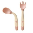 thumbnail image 2 of AMERTEER Toddler Utensils Baby Spoons Angle Head Lightweight Holding Utensils for Baby Good Habit Eating Training, 2 of 3