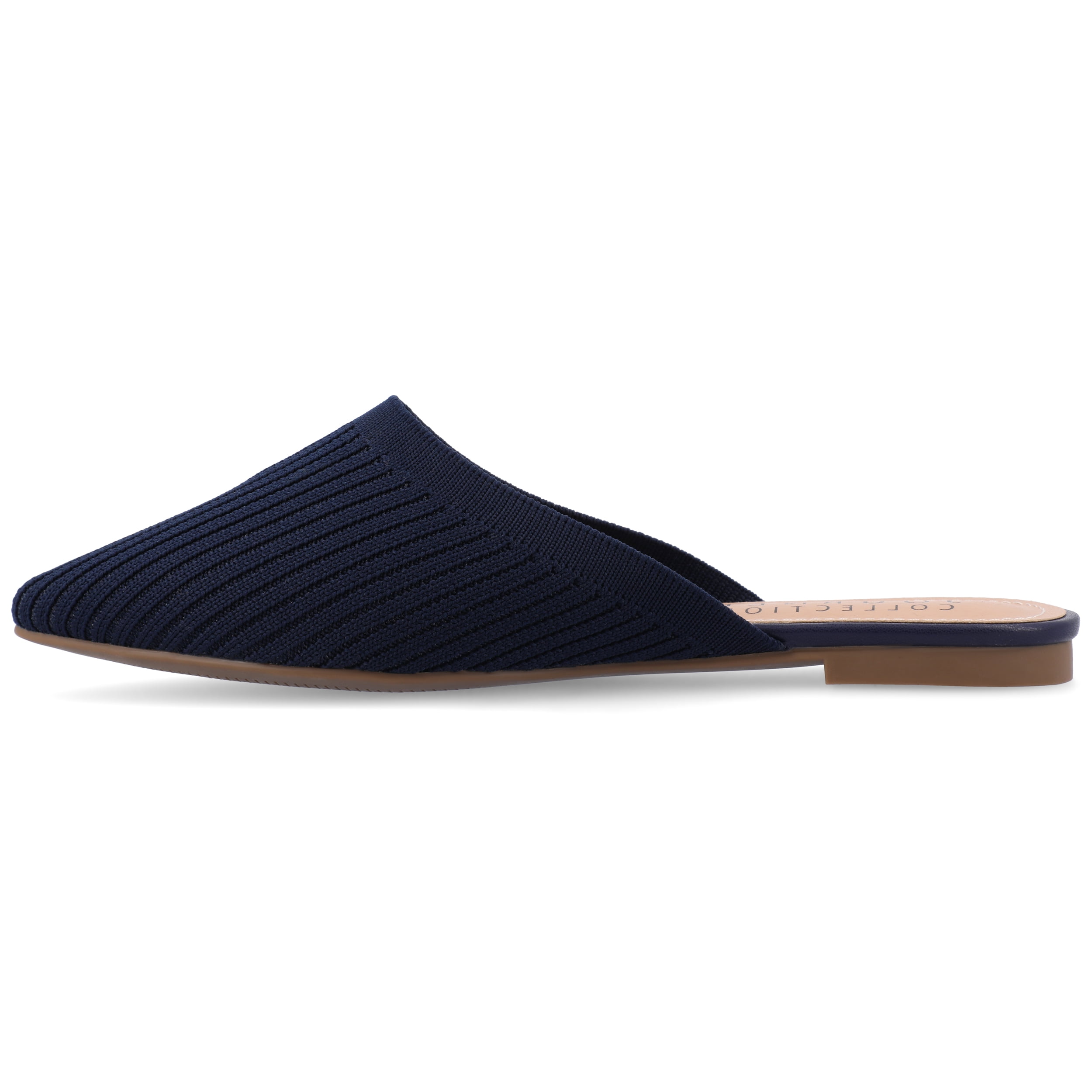 Journee Womens Aniee Slip On Almond Toe Mule Flats, Widths Available