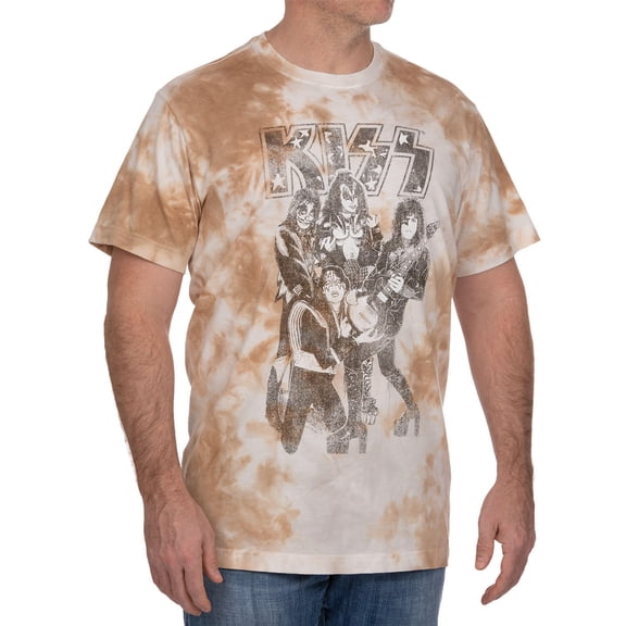 Kiss Men's Crewneck Short Sleeve Graphic Print Bank Tee (XL)