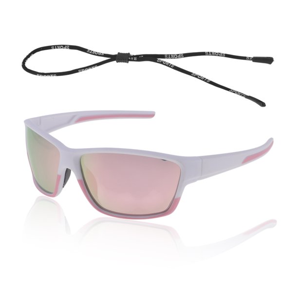 1 Set Gafas de Motocicleta Tri-Acetato de Celulosa PC UV400 Gafas de Sol para Deportes al Aire Libre para Motocross, Moto de Tierra, ATV Lente Rosa Marco Blanco y Rosa