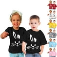 thumbnail image 6 of 3-14 Years Easter Shirts for Girls Boys,Cute Toddler Rabbit Shirt,Casual Summer Round Neck Happy Easter Short Sleeve Tee Tops Pullover ,Toddler Easter Bunny Shirts, 6 of 6
