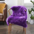 thumbnail image 1 of LAICAIW Small Rug 2x3 Rug Fluffy Purple Rug Washable Faux Sheepskin Fur Rug Furry Rug for Bedroom Dorm Floor Room Decor Chair Seat Covers Rectangle, 1 of 6