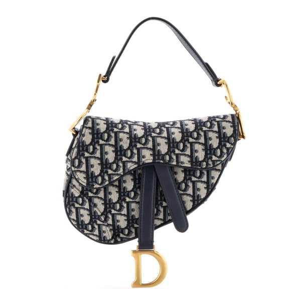 Pre-Owned Saddle Handbag Oblique Canvas Mini By Rebag