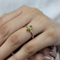 thumbnail image 5 of Unique Parrot Green Gemstone Solitaire Ring-Green Peridot Birthstone Ring-Marquise Peridot Promise Ring-Peridot Engagement Ring Rose Gold, 5 of 11