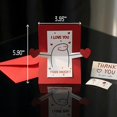thumbnail image 3 of Tarjeta desplegable de San Valentín con texto «Te quiero tanto», con sobres y pegatinas, 3 of 9