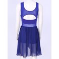 thumbnail image 4 of Robe de Danse Lyrique pour Femmes Robe de Danse Ballet Sans Manches Justaucorps de Performance Robe de Gymnastique Bleu Royal TP, 4 of 7