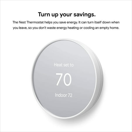 Google - Nest Smart Programmable Wifi Thermostat - Snow