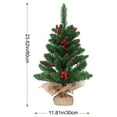 thumbnail image 3 of 2 PCS Tabletop Christmas Tree, Small Flocked Xmas Tree Mini Artificial Pine Tree with Burlap Base for Desk Table Fireplace Mantel Decor 24 Inches, 3 of 7