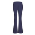 thumbnail image 5 of Ydkzymd Womens Fold Over Flare Leggings Fold Over Yoga Stretchy Joggers Wide Leg Leggings Low Rise Bell Bottom Bootcut Yoga Pants Navy XL, 5 of 6