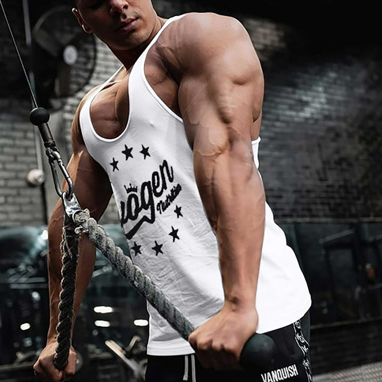Men's Workout Quick Dry Soft Gym Bodybuilding Stringer Tank Tops