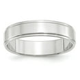 thumbnail image 1 of 14KW 5mm Flat with Step Edge Band Size 7.5 in 14k White Gold, 1 of 3